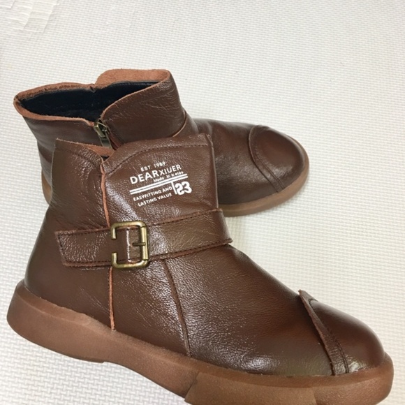 Small size leather winter boots - Picture 2 of 6